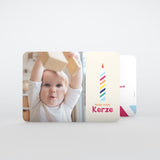 Erste pastellfarbene Kerze