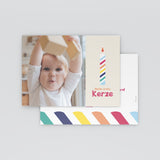 Erste pastellfarbene Kerze