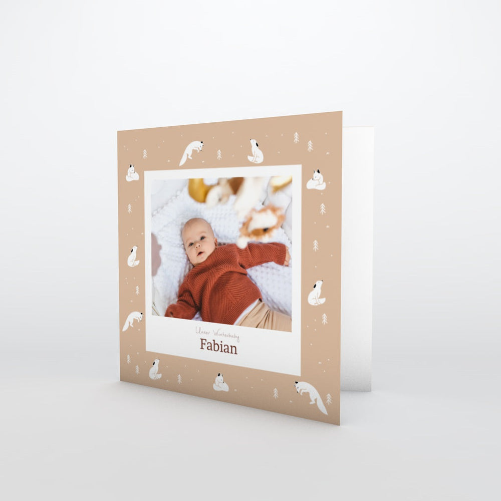 Arktis-Fuchs und Vintage-Foto