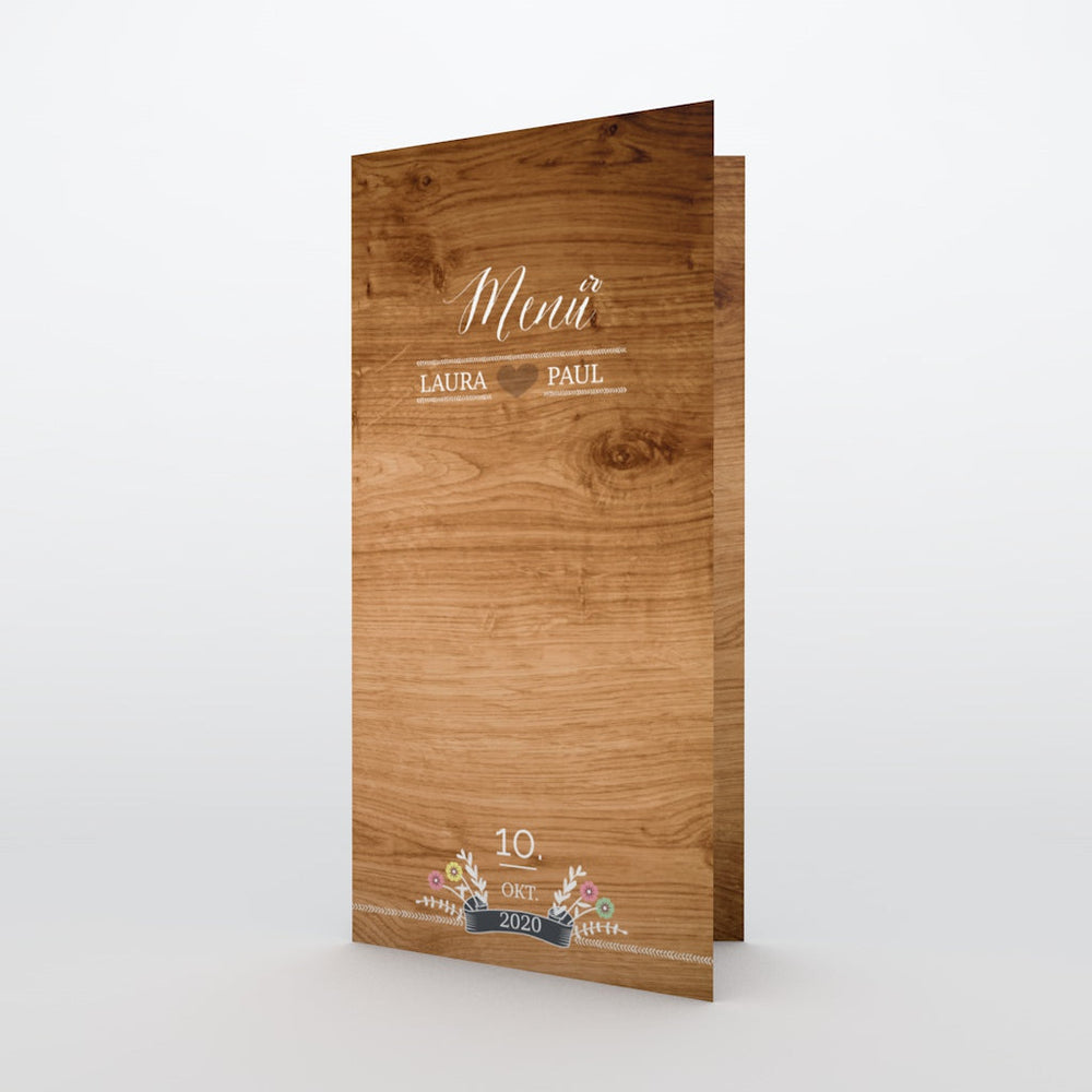 Holz und Blumen